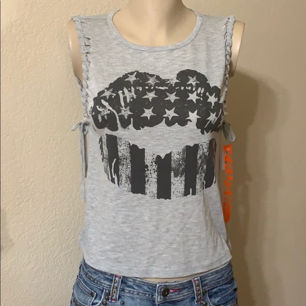 CRUSH BY ABC FAMILY T SHIRT SLEEVELESS JUNIOR Sz S
